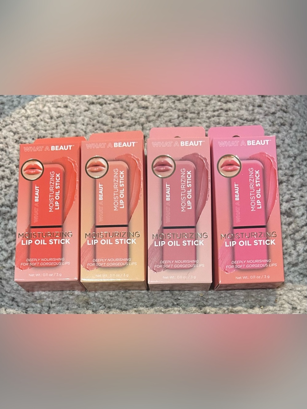 What A Beaut Moisturizing Lip Oil Sticks Collection - Set of 4